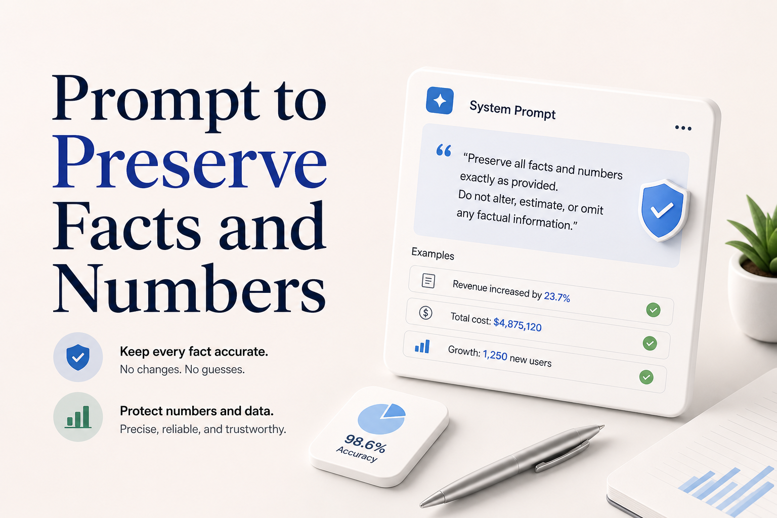 Prompt to Preserve Facts and Numbers