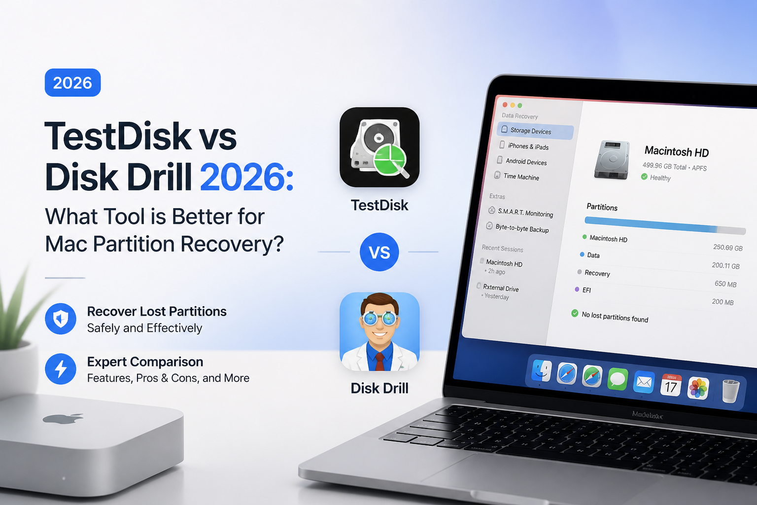 TestDisk vs Disk Drill 2026: What Tool is Better for Mac Partition Recovery?
