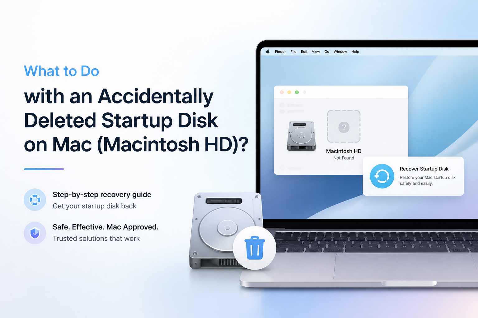 What to Do with an Accidentally Deleted Startup Disk on Mac (Macintosh HD)?